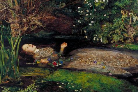 Ophelia, Sir John Everett Millais, 1851-52 John Everett Millais Ophelia, Ophelia Painting, Everett Millais, 헬로키티 배경화면, Pre Raphaelite Paintings, Dante Gabriel Rossetti, John Everett Millais, Rennaissance Art, Napoleon Bonaparte