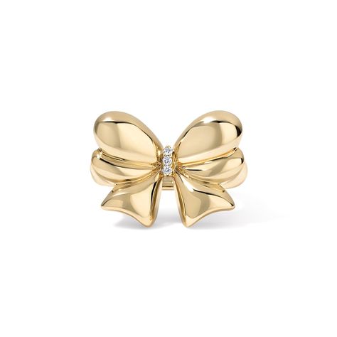 The Evie Bow Ring is a stylish and elegant piece of jewelry that exudes grace and sophistication. 14K Yellow Gold Diamond weight = 0.20 carats Luxury Bow Jewelry, Yellow Bow, Bow Ring, Bow Jewelry, Diamond Cocktail Rings, Tennis Necklace, Band Bracelet, Diamond Shop, Bracelet Collection