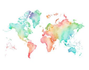 Pastel world map World Map Painting, Map Of The World, Moving Gifts, Watercolor Map, Travel Maps, Computer Wallpaper, Map Painting, Nature Wallpaper, Peta