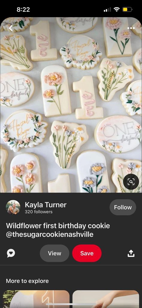 Onederful Cookies, First Birthday Cookies, Isnt She Lovely, Baby 1st Birthday, Birthday Cookies, Baby Birthday, First Birthday, Girl Birthday, First Birthdays