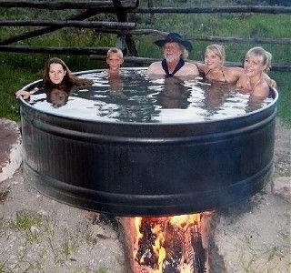 Outdoor Hot Tub, Diy Hot Tub, Outdoor Bathtub, Outdoor Tub, Outdoor Baths, Stock Tank Pool, Tank Pool, Tub Ideas, Outdoor Bath