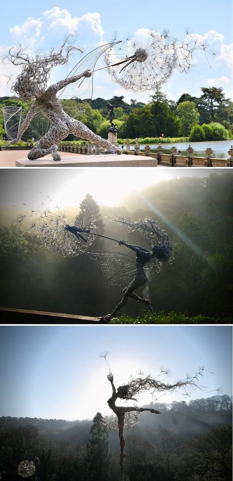 Urban Sculpture, Robin Wight, Fantasy Wire, Zoo Ideas, Maxfield Parrish, Pic Inspiration, Wire Sculptures, Public Artwork, Robin Wright