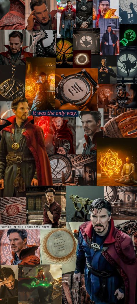 An wallpaper made of pictures of Doctor Strange from Marvel movies. Doctor Strange Aesthetic Wallpaper, Strange Wallpaper Aesthetic, Avengers Aesthetic Wallpaper, Stephen Strange Aesthetic, Doctor Strange Aesthetic, Doctor Strange Wallpapers, Dr Strange Aesthetic, Dr Strange Wallpaper, Avengers Doctor Strange