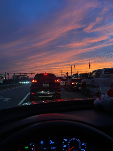 Sunrise driving car sunrise sunsets sky blue skies morning aesthetic trendy Driving Aethestic, Inside Car Driving Pov, Early Morning Car Drive Snapchat, Early Morning Drive Aesthetic, Driving To School Aesthetic, Morning In Car, Car Aesthetic Morning, Driving Astethic, Driving Around Aesthetic