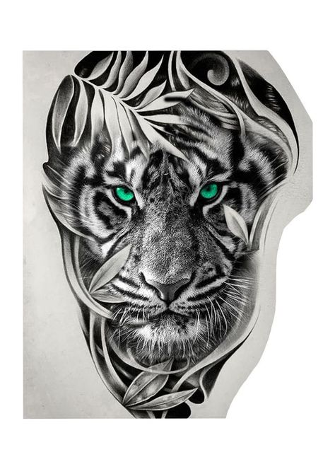 Tiger Tattoo Design Men Forearm, Mens Tiger Tattoo, Calf Tattoo Ideas, Viking Tattoos For Men, Japanese Hand Tattoos, Tattoos Sketches, Forearm Cover Up Tattoos, Tiger Face Tattoo, Samurai Tattoo Sleeve