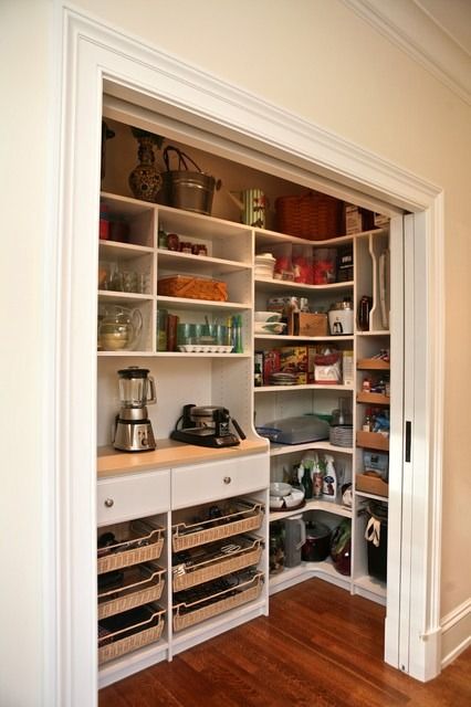 Where to Carve Out More Pantry Storage Pantry Design, Pantry Layout, Pantry Storage, Organized Pantry, Custom Pantry, Large Pantry, Kitchen Pantry Design, Popular Kitchens, Design Hotel