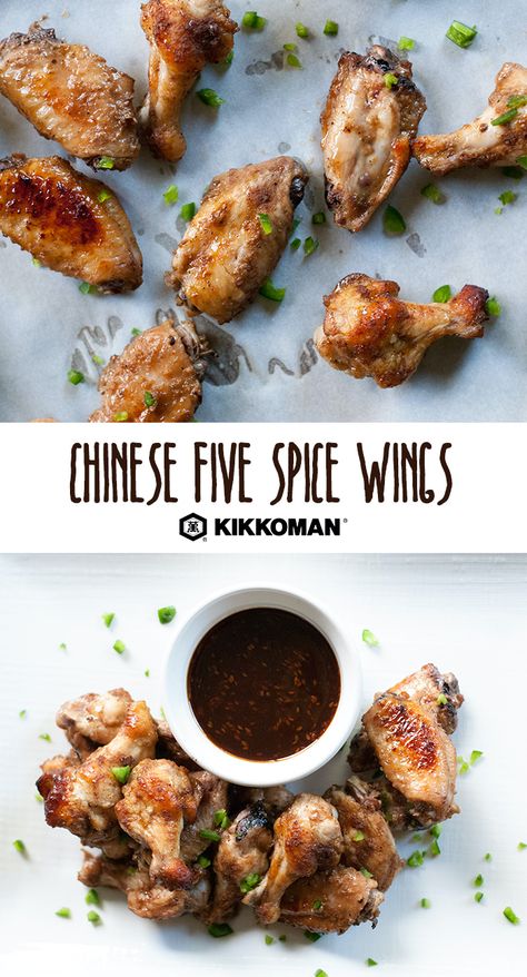 Five Spice Chicken Wings, Chinese Five Spice Chicken, Pork Lion Recipes, Five Spice Chicken, Instapot Meals, Chinese Five Spice, Unique Recipe, Soy Chicken, Five Spice