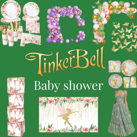 Disney baby shower✨ #tinkerbell #disney #disneybaby #didneybabyshower #baby #babyshowerthemes #babyshowerdecor #babyshower #amazon #amazondeals #amazonaffiliatelink Disney Baby Shower Ideas Girl, Tinker Bell Baby Shower Ideas, Enchanted Baby Shower Theme Girl, Tinkerbell Baby Shower Ideas, Fairy Themed Baby Shower Ideas, Fairy Baby Shower Ideas, Baby Tinkerbell, Pixie Hallow, Fairytale Baby Shower