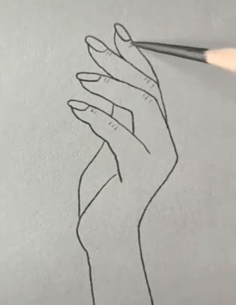 Hand Drawing -  Easy hand drawing #doodle #draw #art #artist Easy Hand Drawings, Easy Pencil Drawings, Easy Drawing Steps, Draw Hands, Drawing Eyes, Drawing Hands, Couple Drawing, Hand Drawings, Pencil Drawings Easy