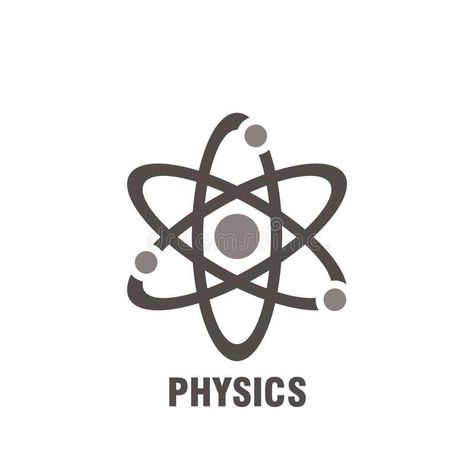 Physics subject icon. Vector illustration decorative design stock illustration Physics Presentation Design, Physics Book Cover Design, Physics Book Cover, Physics Cartoon, Physics Icon, Physics Logo, Physics Design, Gcse Physics, Notes Creative