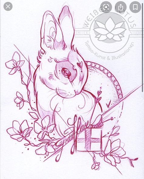 Fairy Rabbit Tattoo, Rabbit Flash Tattoo, Japanese Rabbit Tattoo, Goth Tattoo, Bone Tattoos, Bunny Tattoos, Rabbit Tattoos, Geisha Art, Tattoos For Women Half Sleeve