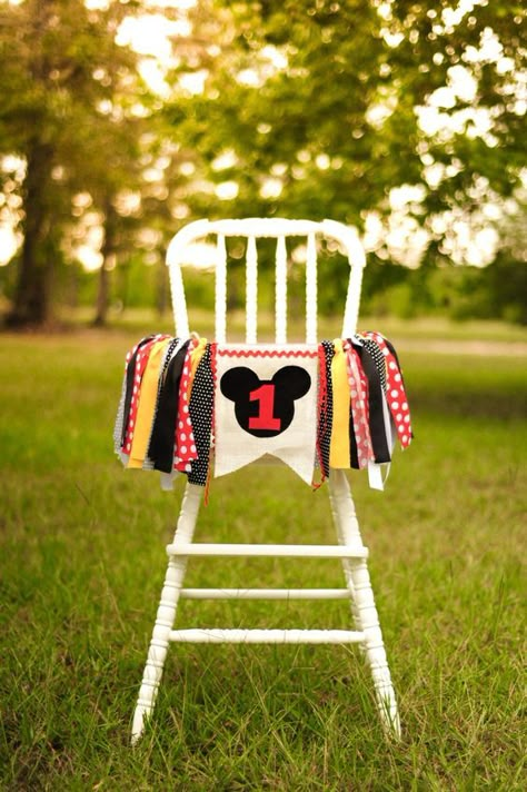 15 Mickey Mouse Birthday Party Ideas - Love The Day First Birthday Party Ideas Boy, Mickey Mouse Birthday Decorations, Mickey First Birthday, Mickey 1st Birthdays, Mickey Mouse Themed Birthday Party, Mickey Mouse Baby Shower, Mickey Mouse First Birthday, Mickey Mouse Clubhouse Birthday Party, Birthday High Chair