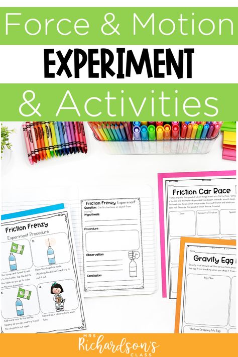 Motion Activities, Teaching Plan, Interactive Science, Early Elementary Resources, First Grade Science, Force And Motion, Letter To Parents, First Grade Resources, Science Units