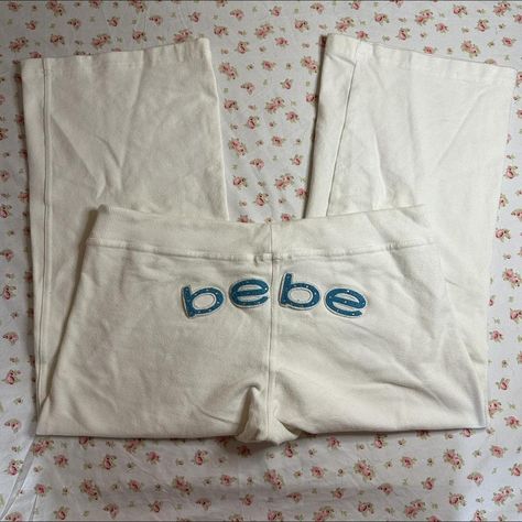 vintage y2k early 2000s low rise bebe sweatpants... - Depop Y2k Sweatpants Outfit, Low Rise Sweatpants Outfit, Bebe Sweatpants, 2000s Sweatpants, Low Rise Sweatpants, Swag Clothes, 2000s Low Rise, Y2k Sweatpants, Y2k Early 2000s