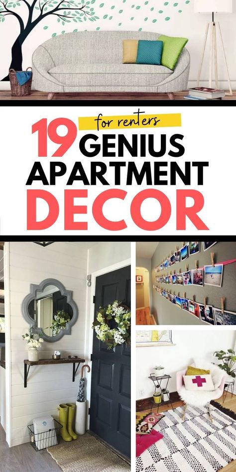 Decorating Tips For Renters: decorating ideas for apartment renters (that won’t cost you your security deposit). These tips are easy and affordable! #apartmentdecor #rentaldecor #rental #decoratingarental Apartment Lifestyle, First Apartment Essentials, First Apartment Checklist, Apartment Decorating Ideas, Apartment Wall Decor, Apartment Walls, Apartment Checklist, Apartment Decoration, College Apartment Decor