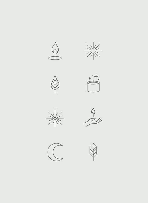 Cute Candle Tattoo, Logo Design For Candles, Candles Branding Inspiration, Simple Candle Tattoo, Candle Graphic Design, Candle Logo Design Ideas, Candle Brand Logo, Candle Branding Design, Candle Doodle