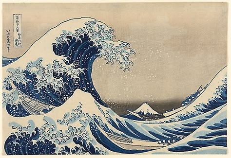 The Great Wave by Hokusai | The Art Institute of Chicago The Grate Wave Of Kanagawa, The Great Wave, The Great, The Art Institute Of Chicago, Great Wave Off Kanagawa, 3d Tattoo, Blue Poster, Artwork Images, Mount Fuji