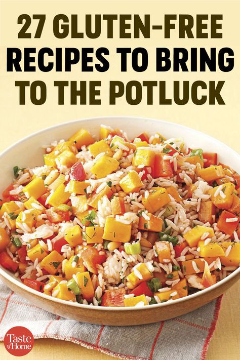 Potluck Ideas Gluten Free, Potluck Gluten Free, Gluten Free Potluck Ideas, Thanksgiving Potluck Ideas, Gluten Free Potluck, Healthy Potluck Recipes, Gluten Free Casserole Recipes, Summer Potluck Dishes, Easy Camping Recipes