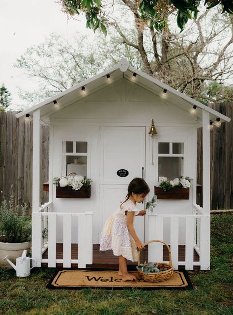 Cubby Houses – Hide & Seek Kids Cubby House Ideas, Kids Cubby Houses, Kids Cubbies, Backyard Playhouse, Wendy House, Barn Style Doors, Cubby House, Playhouse Outdoor, Cubby Houses