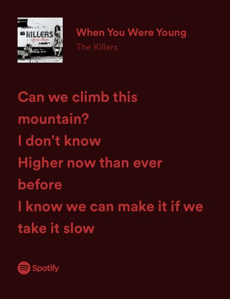 The Killers Aesthetic, Killers Aesthetic, The Killers Lyrics, Drunk Texts, Take It Slow, The Killers, The Fray, When You Were Young, Music Aesthetic