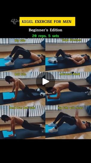 36K views · 437 reactions | 👉Boost strength and confidence with beginner Kegel exercises for men! #Kegelexercise #formen #menfitness #healthfirst  #BoostPerformance #pelvicstrength #beginnerworkout #fitnessforlife  #healthyhabits #SelfCareForMen #MensHealthMatters #fitnessmotivation #homeworkout | Exercise Guide Kegel Exercises For Men, Kegel Exercise For Men, Exercises For Men, Kegel Exercise, Lower Back Exercises, Hip Lifts, Beginner Workout, Workout Guide, Health Matters