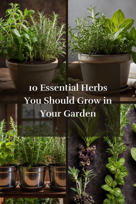 Ready to boost your garden and your kitchen? 🌿 Discover 10 must-have herbs that are easy to grow and perfect for adding fresh flavors to your meals! From basil to rosemary, these herbs will enhance your garden while providing delicious, homegrown seasoning for your dishes. Start your herb garden today and enjoy the benefits of fresh, organic herbs right at your fingertips! 🌱🌼 #HerbGarden #GrowYourOwn #GardeningTips #OrganicHerbs Witchy Herb Garden, Apartment Herb Gardens, Apartment Backyard, Backyard Homesteading, Apartment Gardening, Mint Seeds, Outdoor Herb Garden, Biennial Plants, Herbs Garden