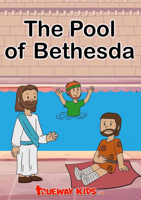 Jesus Heals Paralyzed Man, Pool Of Bethesda, Bible Lesson For Kids, Trueway Kids, Bible Crafts Sunday School, Bible Story Crafts, Sunday School Crafts For Kids, Preschool Bible, Bible Stories For Kids