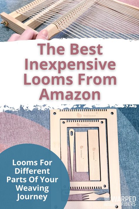 inexpensive looms from Amazon How To Weave Without A Loom, Weaving Without A Loom, Tapestry Weaving Techniques, Weaving Loom For Sale, Looms For Sale, Diy Loom, Rigid Heddle Weaving Projects, Weaving Patterns Loom, Nifty Crafts