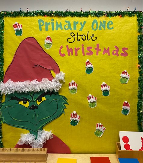 Whoville Christmas Bulletin Board, Grinch Preschool Door, Grinch Poster Board Ideas, Grinchmas Classroom Decorations, Grinch Body Template, Grinch Themed Bulletin Board, Christmas Door Ideas For Classroom Grinch, The Grinch Bulletin Board Ideas, Grinch Theme Classroom