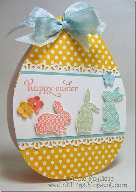 Easter Egg Card Stampin Up Ears to You LeAnne Pugliese WeeInklings Paper Players 188 Stampin Up Easter, Egg Card, Easter Cards Handmade, Easter Projects, Shaped Cards, Spring Cards, Metallic Nails, Easter Card, Punch Art