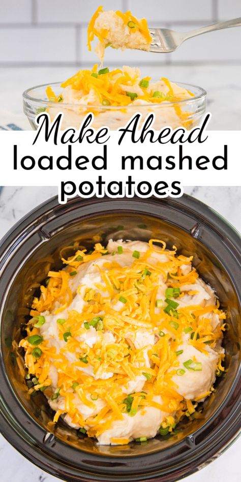 Potato Recipes Crockpot, Thanksgiving Recipes Side Dishes Easy, Crockpot Mashed Potatoes, Crock Pot Potatoes, Easy Mashed Potatoes, Loaded Mashed Potatoes, Homemade Mashed Potatoes, Instant Potatoes, Instant Mashed Potatoes