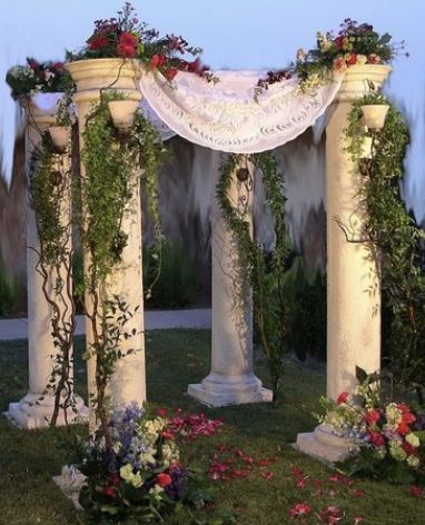 Chuppah Decorations, Goddess Party Theme, Greek Party Decorations, Walkway Wedding, Greek Wedding Theme, Greek Party Theme, Greece Party, Goddess Party, Greek Garden