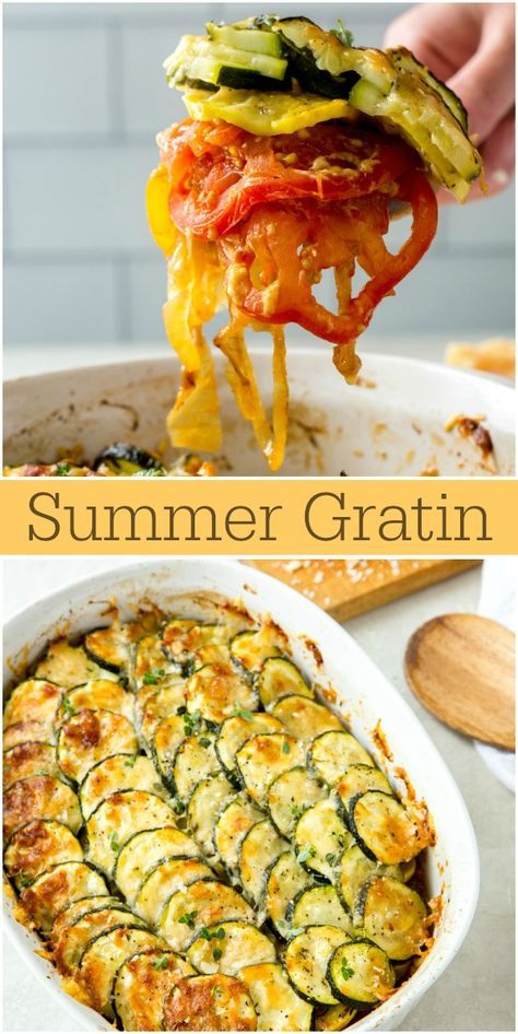 Tomato Gratin Recipe, Tomato Gratin, Zucchini Tomato, Seasonal Vegetables, Zucchini Casserole, Full Of, Summer Recipes Dinner, Summer Vegetable, Veggie Side Dishes