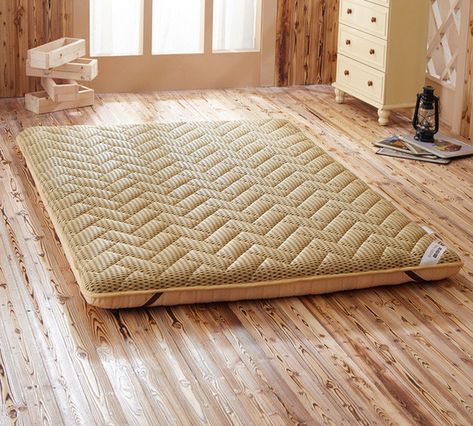 Tatami Comfortable Ibaraki - Japanese Tatami - Tatami Mats - My Japanese Home Tatami Futon, Japanese Futon Mattress, Tatami Floor, Japanese Bed, Japanese Floor Mattress, Cheap Mattress, Japanese Futon, Mattress Toppers, Bed Floor