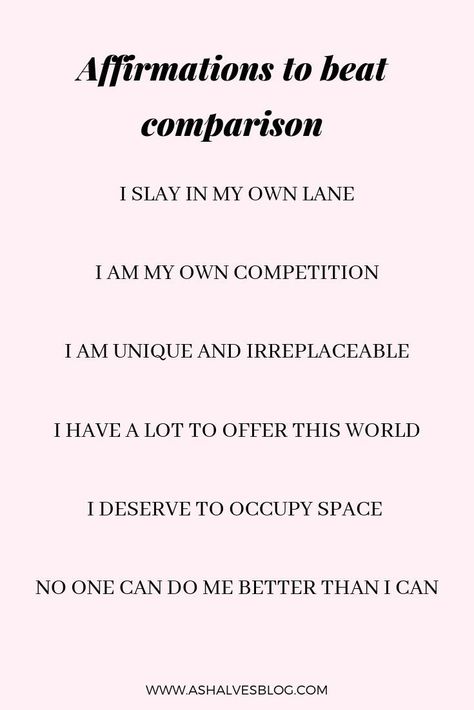 No one can do me better than I can. Self Worth Manifestation, I Am Worth It Quotes Motivation, I Will Statements, Self Love And Worth Affirmations, Prayers About Self Love, Self Comparison Quotes, Journal Prompts For Comparison, Insecure Affirmations, Affirmation Self Worth