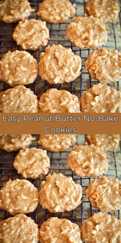 No Bake Oats Peanut Butter, No Cook Peanut Butter Cookies, No Bake Oatmeal Cookies No Peanut Butter, Easy Bake Goods Recipes, Peanut Chip Cookies, Easy No Bake Cookies Peanut Butter, No Bake Cookies With Peanut Butter, Cookies Easy Quick, Peanut Butter Ice Box Cookies