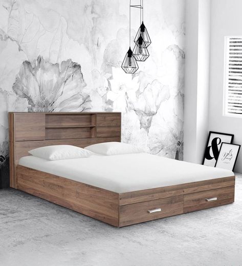 MINTWUD PEPPERFRY Cots Designs Bedrooms Beds, Queen Size Bed With Storage, Modern Bedroom Wardrobe, Queen Size Beds, Bed Designs With Storage, Bedroom Wardrobe Design, House Main Door Design, Room Wall Colors, Wooden Bed Design