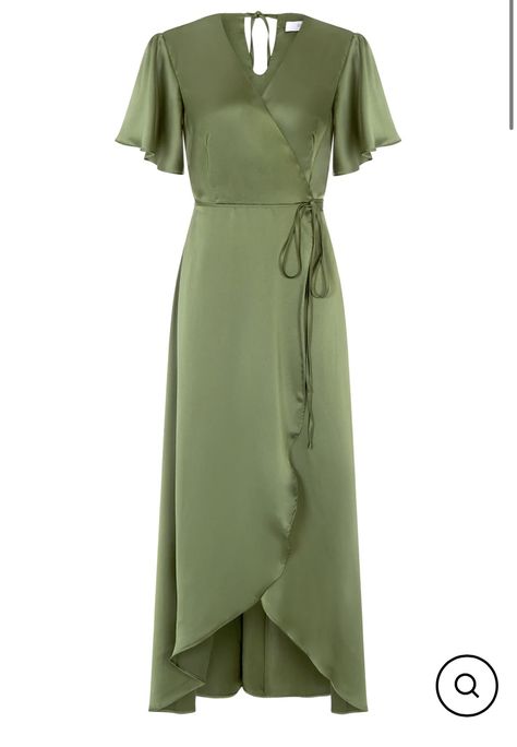 New Gaun Dress, Silk Dress Green, Dress Natal, Green Gowns, Mismatched Dresses, Pregnant Bridesmaid, Modern Bridesmaid Dresses, Bridesmaid Wrap, Waterfall Dress