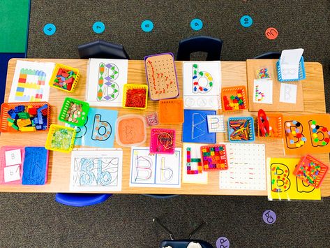 I love doing "Letter Building" with my babies! We have found that we can do a lot of these virtually! We build our letter of the week each morning in different ways with different things, such as small cube blocks, linking cubes, craft sticks, Wikki Sticks, and play dough! I was able to send all of these supplies home with the kids. Wikki Sticks, Hidden Alphabet, Letters To Print, Zebra Room, Letter Building, Kindergarten Rocks, Preschool Language, Small Group Reading, Preschool Centers