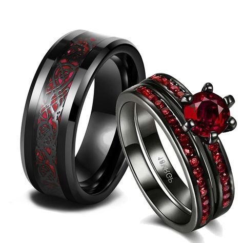 Womens Wedding Ring, Womens Wedding Ring Sets, Rings Red, Cz Rings, Romantic Rings, Dragon Ring, Wedding Ring Sizes, 2 Rings, Rhinestone Ring