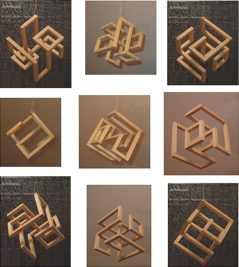 Cubic Sculpture, Cube Sculpture, Geometric Sculpture, Cube Design, Wooden Sculpture, Welding Art, Wooden Art, Welding Projects, Diy Wood Projects