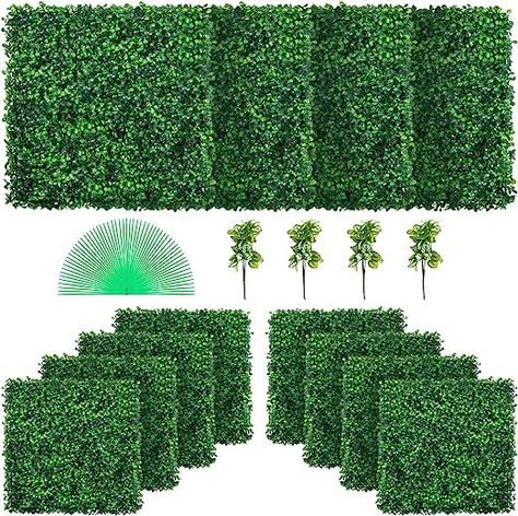 VEVOR 12PCS 20x20inch Grass Wall Panels, Boxwood Hedge Wall Panels, Artificial Grass Backdrop Wall 1.6", Privacy Hedge Screen UV Protected for Outdoor Indoor Garden Fence Backyard Artificial Grass Backdrop, Boxwood Hedge Wall, Hedge Wall, Plant Walls, Grass Backdrops, Privacy Hedge, Boxwood Hedge, Backdrop Wall, Grass Wall