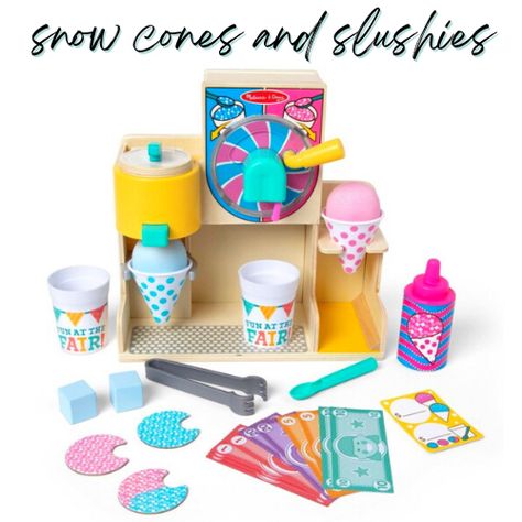 Melissa Doug Toys, Play Snow, Best Toddler Toys, Toddler Girl Toys, Play Food Set, Melissa And Doug, Toy Food, Melissa & Doug, Snow Cones