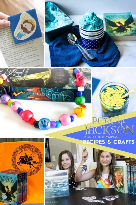 Planning a Percy Jackson party or just super fans of the #PercyJacksonandtheOlympians series? You’ll love these great Percy Jackson-inspired recipes and crafts for your middle-grade readers. Everything from Percy Jackson and the Olympians games to crafts and recipes. Sponsored by Disney Book Group AD Percy Jackson Nectar Recipe, Percy Jackson Party Ideas Games, Percy Jackson Book Club Ideas, Percy Jackson Classroom Theme, Percy Jackson Art Ideas, Percy Jackson Unit Study, Percy Jackson Activities, Percy Jackson Party Games, Percy Jackson Recipes