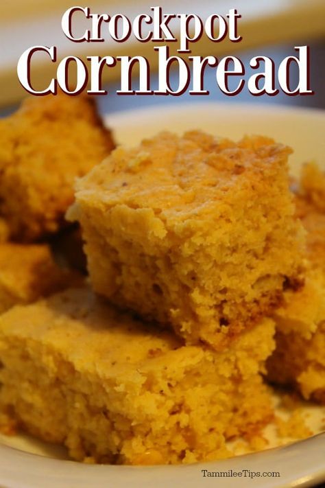 Crockpot Corn Bread, Cream Corn Crockpot, Crock Pot Cornbread, Crockpot Cornbread, Crockpot Corn, Crock Pot Bread, Cubed Steak, Slow Cooker Bread, Crockpot Ham