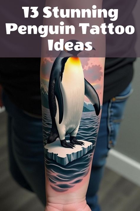 Did you know that penguin tattoos symbolize loyalty and resilience? Dive into our gallery of 13 mesmerizing tattoo ideas featuring adorable penguins, sleek minimalist designs, and bold ink statements. Perfect for anyone who loves these charming birds and wants some ink inspiration! Penguin Sleeve Tattoo, Penguin Tattoo Ideas, Geometric Penguin, Penguin Tattoos, Adorable Penguins, Penguin Tattoo, Virgo Tattoo, Astrology Aquarius, Sagittarius Scorpio