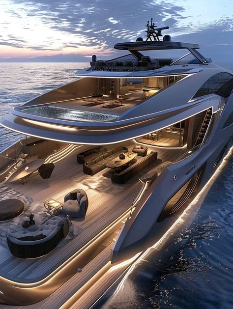 Success Mood Board, Luxury Boats Yachts, Night Club Ideas, Billionaire Yacht, Yacht Aesthetic, Christmas Tree Train, Castle Exterior, Luxury Yacht Interior, Follow Your Intuition