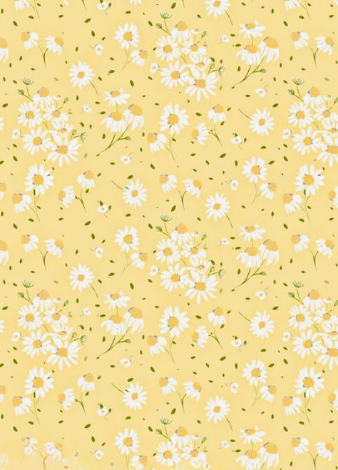 Pattern Portfolio, Whatsapp Background, Yellow Aesthetic Pastel, Freelance Design, Daisy Wallpaper, Repeat Prints, Cute Simple Wallpapers, Yellow Wallpaper, Yellow Aesthetic