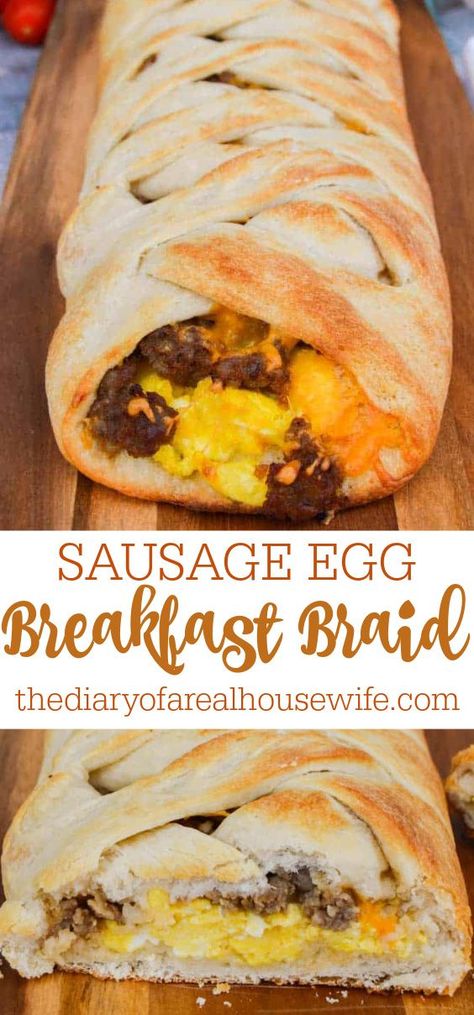 Breakfast Braid, Cheap Breakfast, Brunch Food, Breakfast Sausage, Easy Brunch, Sausage And Egg, Make Ahead Breakfast, Egg Breakfast, Breakfast Brunch Recipes