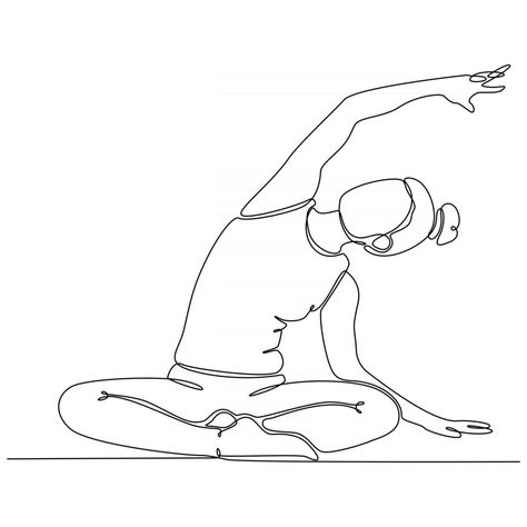 Yoga Graphics Illustrations, Yoga Line Drawing, Yoga Artwork, Yoga Drawing, Pilates Poses, Yoga Symbols, Yoga Logo, Landscape Sketch, Human Drawing